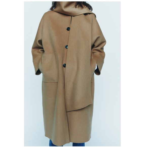 ZARA DOUBLE SIDED WOOL COAT - Picture 4 of 7